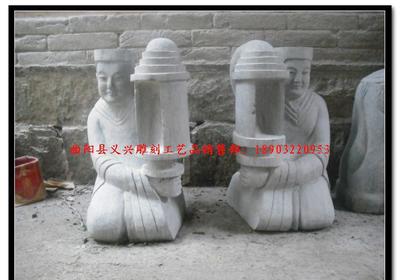 仿古石雕 定做石雕 石刻制品 持灯宫女雕塑 青石古典雕塑图片_高清图_细节图-曲阳县义兴雕刻工艺品销售部