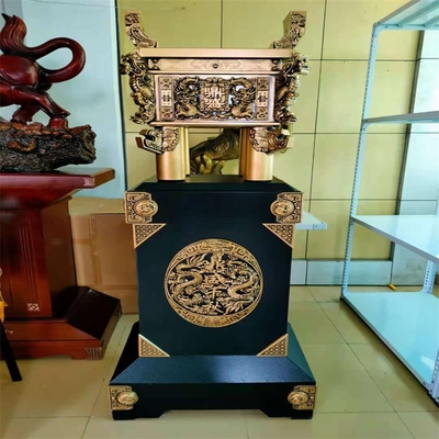铜鼎摆件 黄铜鼎盛千秋摆件纯办公室开业礼品家用落地司母戊鼎大