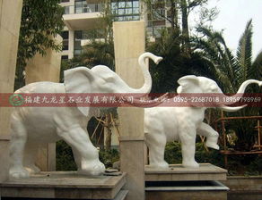 厂家直销 石雕大象 汉白玉大象 工艺品大象